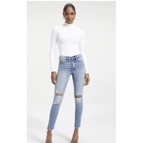 Good American Good Legs Indigo 094 Jeans Size 4/27 $149 NWTS NEW Inseam29” (Y1) - Picture 7 of 12